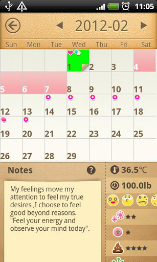 Женский календарь 1.20 для Android.